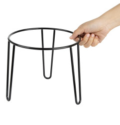 Rehausseur rond en métal antidérapant Olympia noir 210x180mm