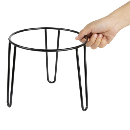 Rehausseur rond en métal antidérapant Olympia noir 210x180mm