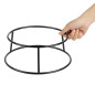 Rehausseur rond en métal antidérapant Olympia noir 230x260x100mm
