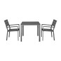 Fauteuils à lattes Bolero Valletta gris (Lot de 4)