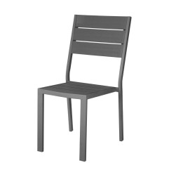 Chaises à lattes Bolero Valletta grises (lot de 4)