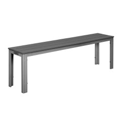 Bancs à lattes Bolero Valletta gris (lot de 2)