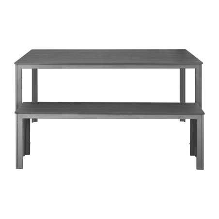 Bancs à lattes Bolero Valletta gris (lot de 2)