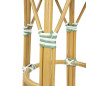 Tabourets de bar en rotin PE style parisien Bolero vert clair (lot de 2)