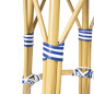 Tabourets de bar en rotin PE style parisien Bolero bleus (lot de 2)