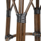 Tabourets de bar en rotin PE style parisien Bolero bois foncé noirs (paquet de 2)
