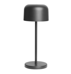 Lampe de table avec abat-jour rond Olympia Lucca noire 200mm