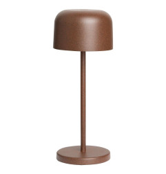 Lampe de table avec abat-jour rond Olympia Lucca marron 200mm