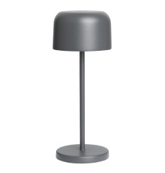 Lampe de table avec abat-jour rond Olympia Lucca grise 200mm
