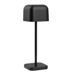 Lampe de table avec abat-jour carré Olympia Lucca noire 200mm