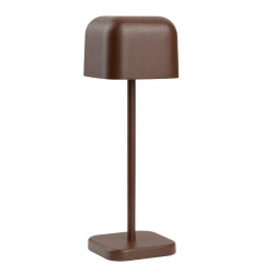 Lampe de table avec abat-jour carré Olympia Lucca marron 200mm