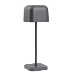 Lampe de table avec abat-jour carré Olympia Lucca grise 200mm