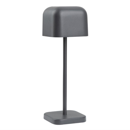 Lampe de table avec abat-jour carré Olympia Lucca grise 200mm
