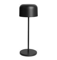 Lampe de table avec abat-jour rond Olympia Lucca noire 300mm