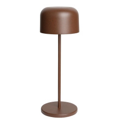 Lampe de table avec abat-jour rond Olympia Lucca marron 300mm