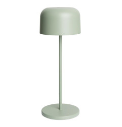 Lampe de table avec abat-jour rond Olympia Lucca verte 300mm