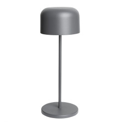 Lampe de table avec abat-jour rond Olympia Lucca grise 300mm