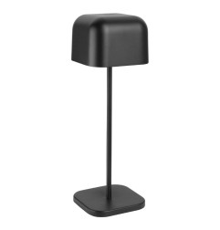 Lampe de table avec abat-jour carré Olympia Lucca noire 300mm