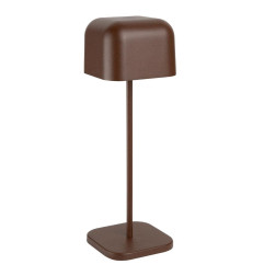 Lampe de table avec abat-jour carré Olympia Lucca marron 300mm