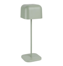 Lampe de table avec abat-jour carré Olympia Lucca verte 300mm