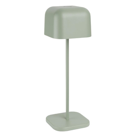 Lampe de table avec abat-jour carré Olympia Lucca verte 300mm