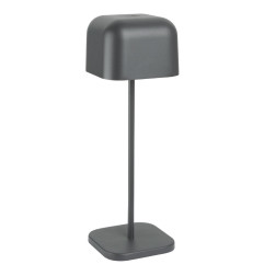 Lampe de table avec abat-jour carré Olympia Lucca grise 300mm