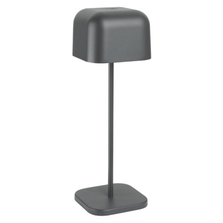 Lampe de table avec abat-jour carré Olympia Lucca grise 300mm