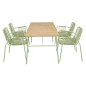 Fauteuils design corde Bolero Melbourne vert clair (lot de 4)