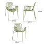 Fauteuils design corde Bolero Melbourne vert clair (lot de 4)