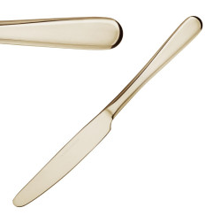 Couteaux de table Olympia Buckingham Champagne dorés (lot de 12)