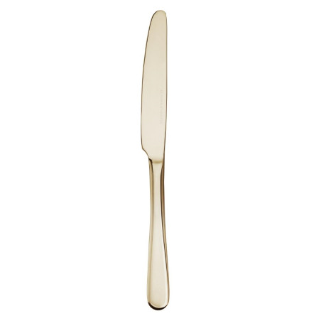 Couteaux de table Olympia Buckingham Champagne dorés (lot de 12)