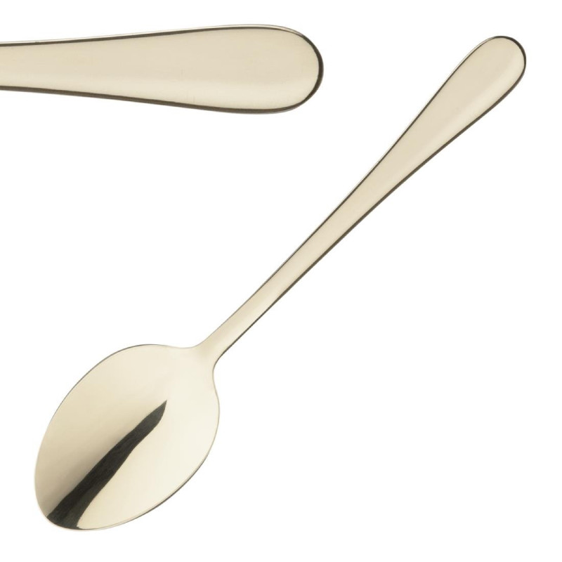 Cuillères à dessert Olympia Buckingham Champagne dorées (lot de 12)