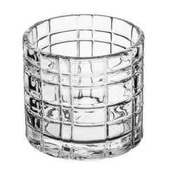 Photophores en verre pour bougie chauffe-plat Olympia Geo 64x57mm (lot de 6)