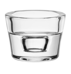 Photophores en verre classiques pour bougie chauffe-plat Olympia 60x45mm (lot de 6)