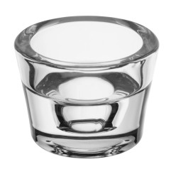 Photophores en verre classiques pour bougie chauffe-plat Olympia 60x45mm (lot de 6)