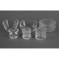 Photophores en verre classiques pour bougie chauffe-plat Olympia 60x45mm (lot de 6)