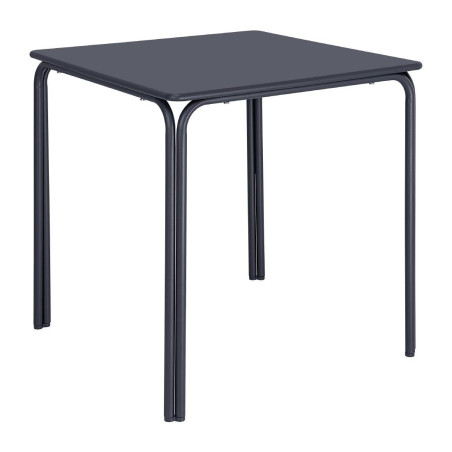 Table carrée en acier Bolero Adeline 700mm bleu ardoise