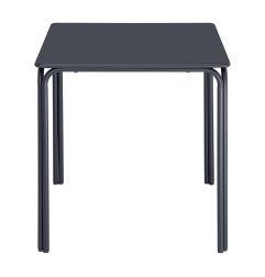 Table carrée en acier Bolero Adeline 700mm bleu ardoise