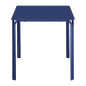 Table carrée en acier Bolero Adeline 700mm bleu marine 
