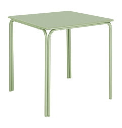 Table carrée en acier Bolero Adeline 700mm vert clair
