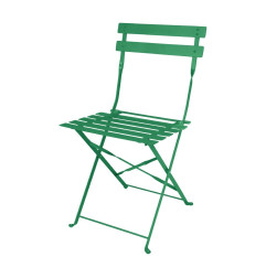 Chaises de terrasse pliantes en acier Bolero Perth vertes (Lot de 2)