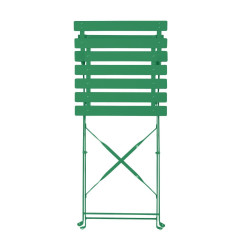 Chaises de terrasse pliantes en acier Bolero Perth vertes (Lot de 2)