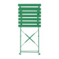 Chaises de terrasse pliantes en acier Bolero Perth vertes (Lot de 2)