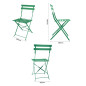 Chaises de terrasse pliantes en acier Bolero Perth vertes (Lot de 2)