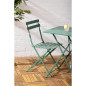 Chaises de terrasse pliantes en acier Bolero Perth vertes (Lot de 2)