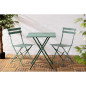 Chaises de terrasse pliantes en acier Bolero Perth vertes (Lot de 2)
