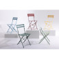 Chaises de terrasse pliantes en acier Bolero Perth vertes (Lot de 2)