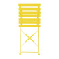 Chaises de terrasse pliantes en acier Bolero Perth jaunes (Lot de 2)