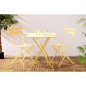 Chaises de terrasse pliantes en acier Bolero Perth jaunes (Lot de 2)