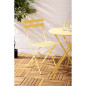 Chaises de terrasse pliantes en acier Bolero Perth jaunes (Lot de 2)